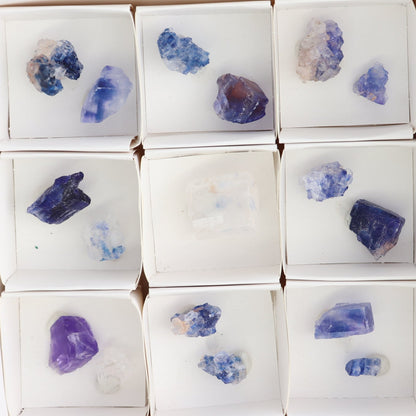 Canadian Blue Halite Rough Set of 17