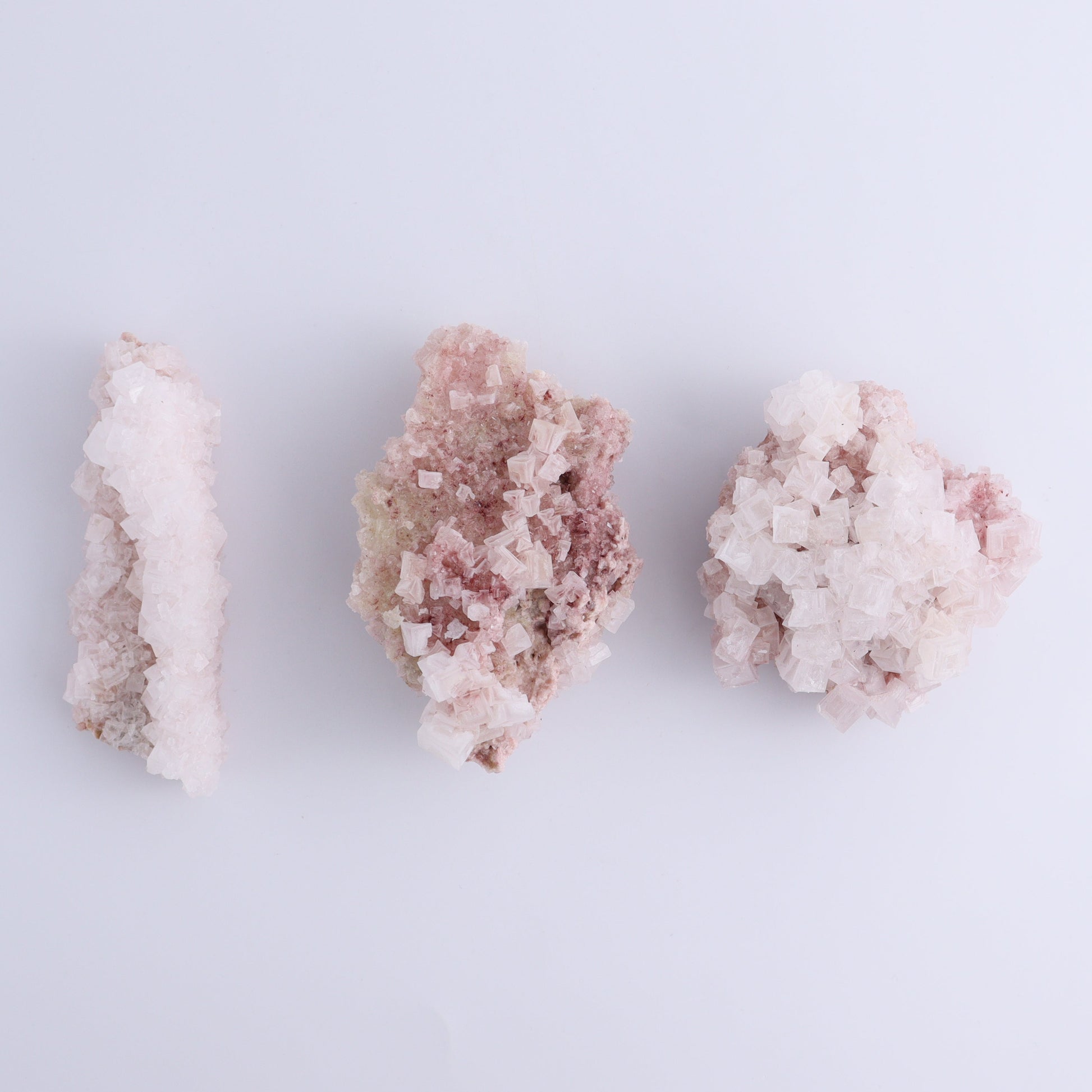 Pink Halite Set of 12 - Expert Wholesale and Supplier of Wholesale Crystals & Bulk Gemstones, ["Flats","Halite","Pink Halite","United States"]