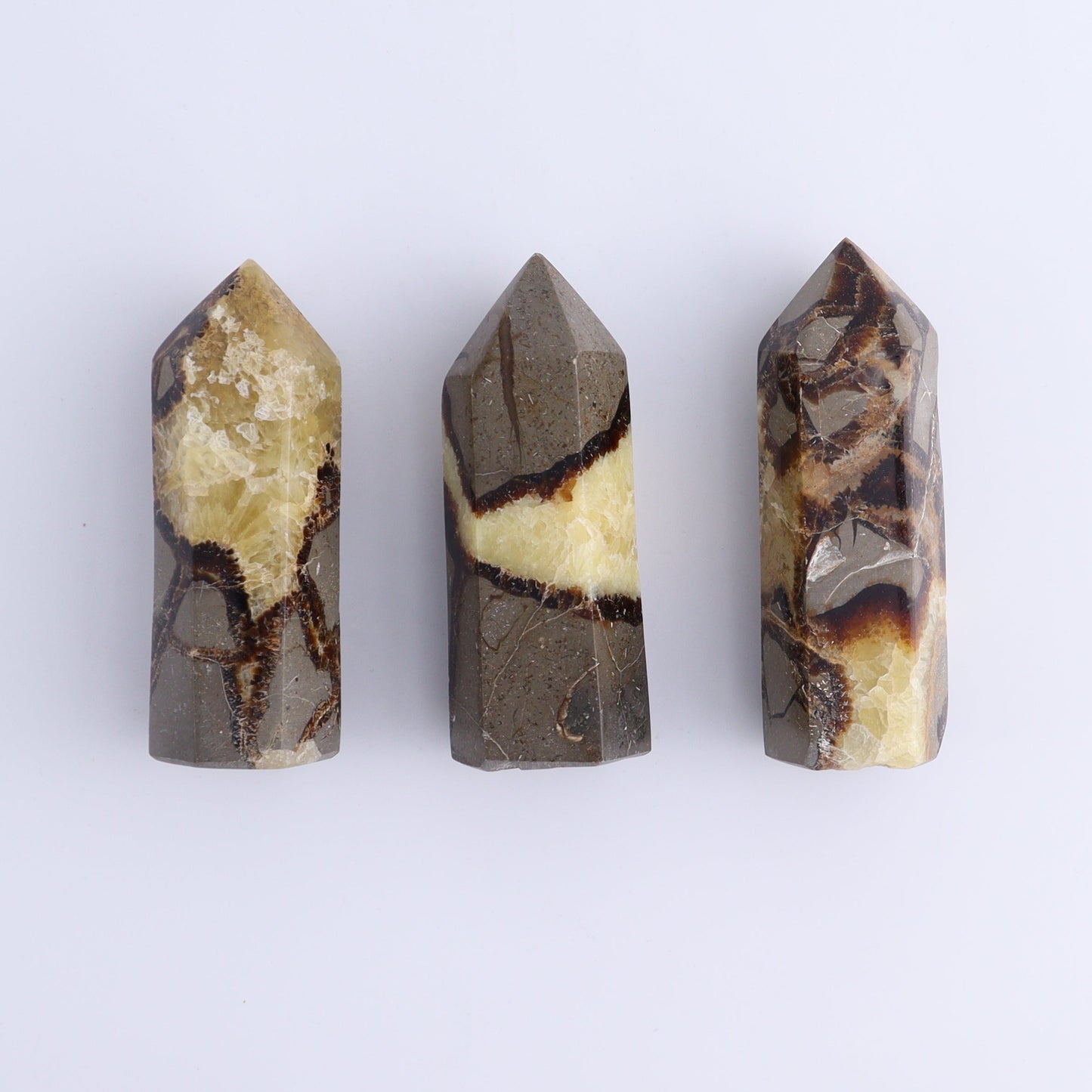 Septarian Towers Set of 9 - Expert Wholesale and Supplier of Wholesale Crystals & Bulk Gemstones, ["Madagascar","Septarian","Towers"]