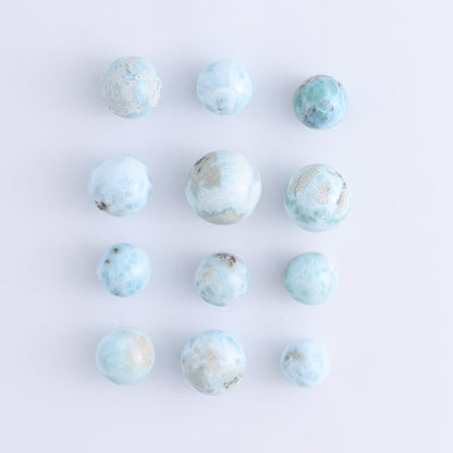 Larmiar Spheres Set of 12 - Expert Wholesale and Supplier of Wholesale Crystals & Bulk Gemstones, ["Larimar","Spheres"]