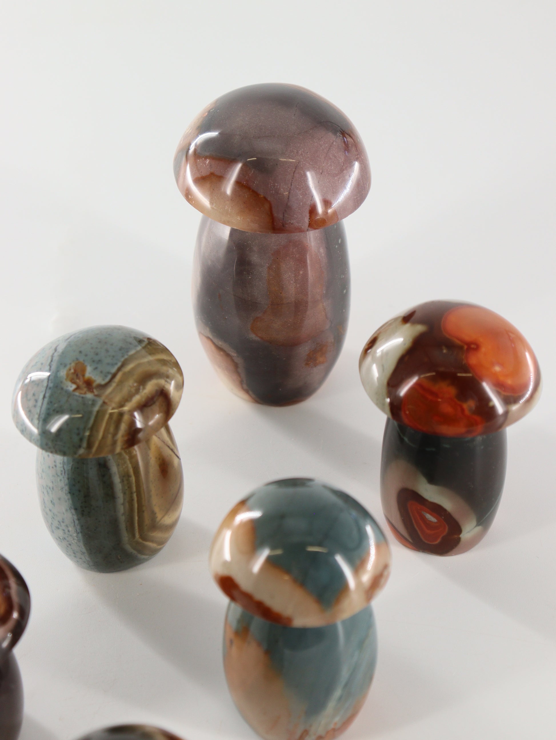 Polychrome Mushrooms Set of 6 - Expert Wholesale and Supplier of Wholesale Crystals & Bulk Gemstones, []