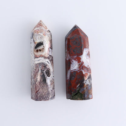 Crazy Lace Agate Towers Set of 8