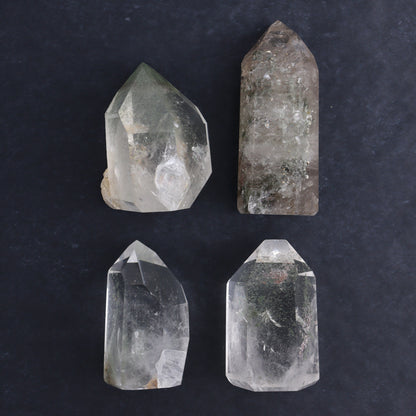 Garden Quartz Towers Set of 4 - Expert Wholesale and Supplier of Wholesale Crystals & Bulk Gemstones, ["Brazil","Garden Quartz","Quartz","Towers"]
