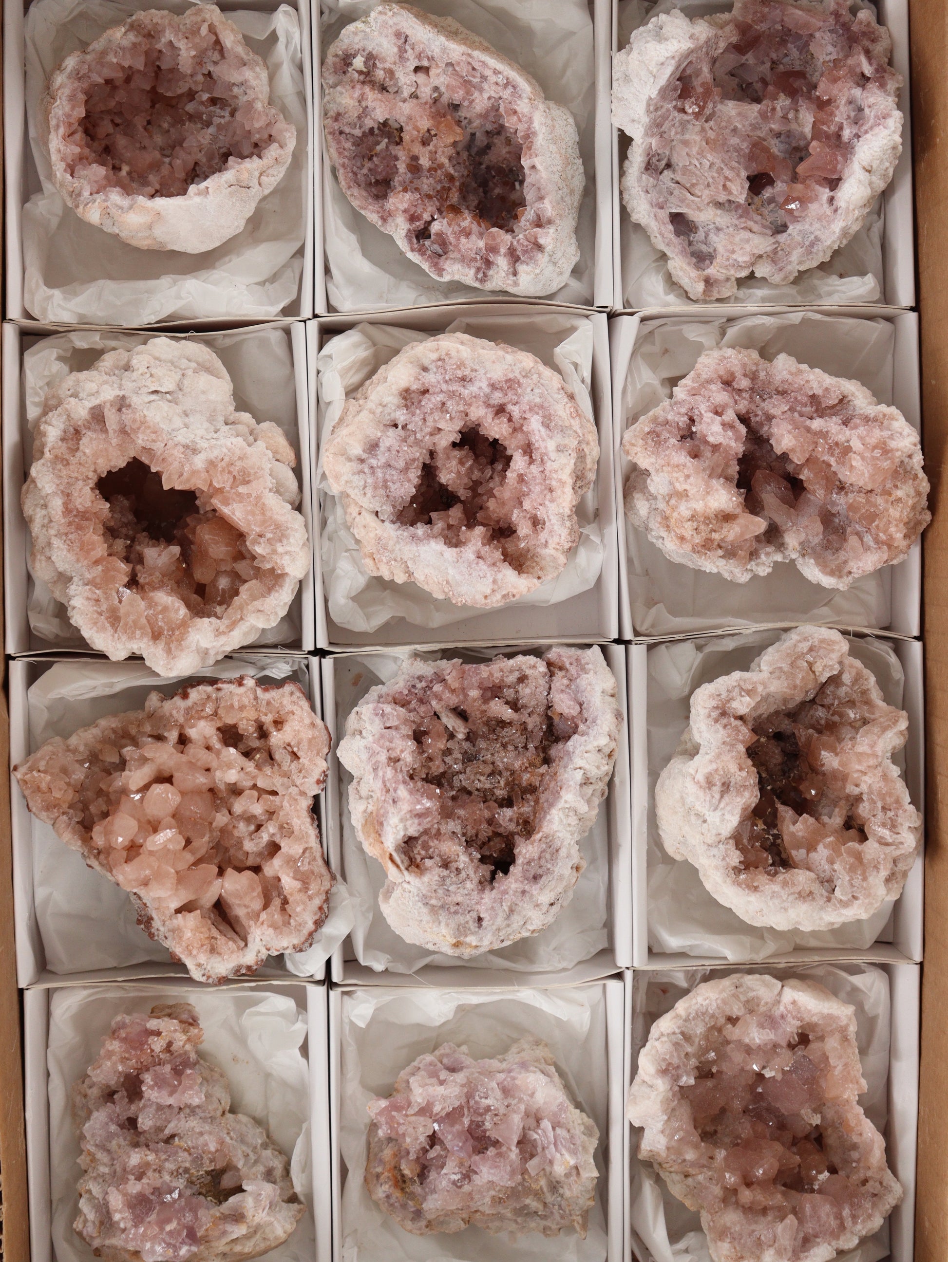 Pink Amethyst Flat Set of 12 - Expert Wholesale and Supplier of Wholesale Crystals & Bulk Gemstones, []