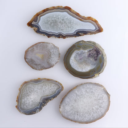 Agate Slices Set of 5 - Expert Wholesale and Supplier of Wholesale Crystals & Bulk Gemstones, ["Agate","Brazil","Slices and Slabs"]