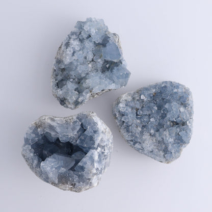 Celestite Clusters Set of 6 - Expert Wholesale and Supplier of Wholesale Crystals & Bulk Gemstones, ["Celestite","Freeform","Madagascar"]