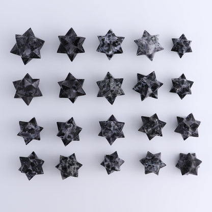 Indigo Gabbro Stars Set of 19 & 1 Cut Base Star - Expert Wholesale and Supplier of Wholesale Crystals & Bulk Gemstones, ["Indigo Gabbro"]