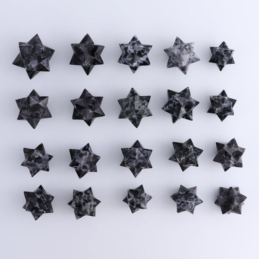 Indigo Gabbro Stars Set of 19 & 1 Cut Base Star