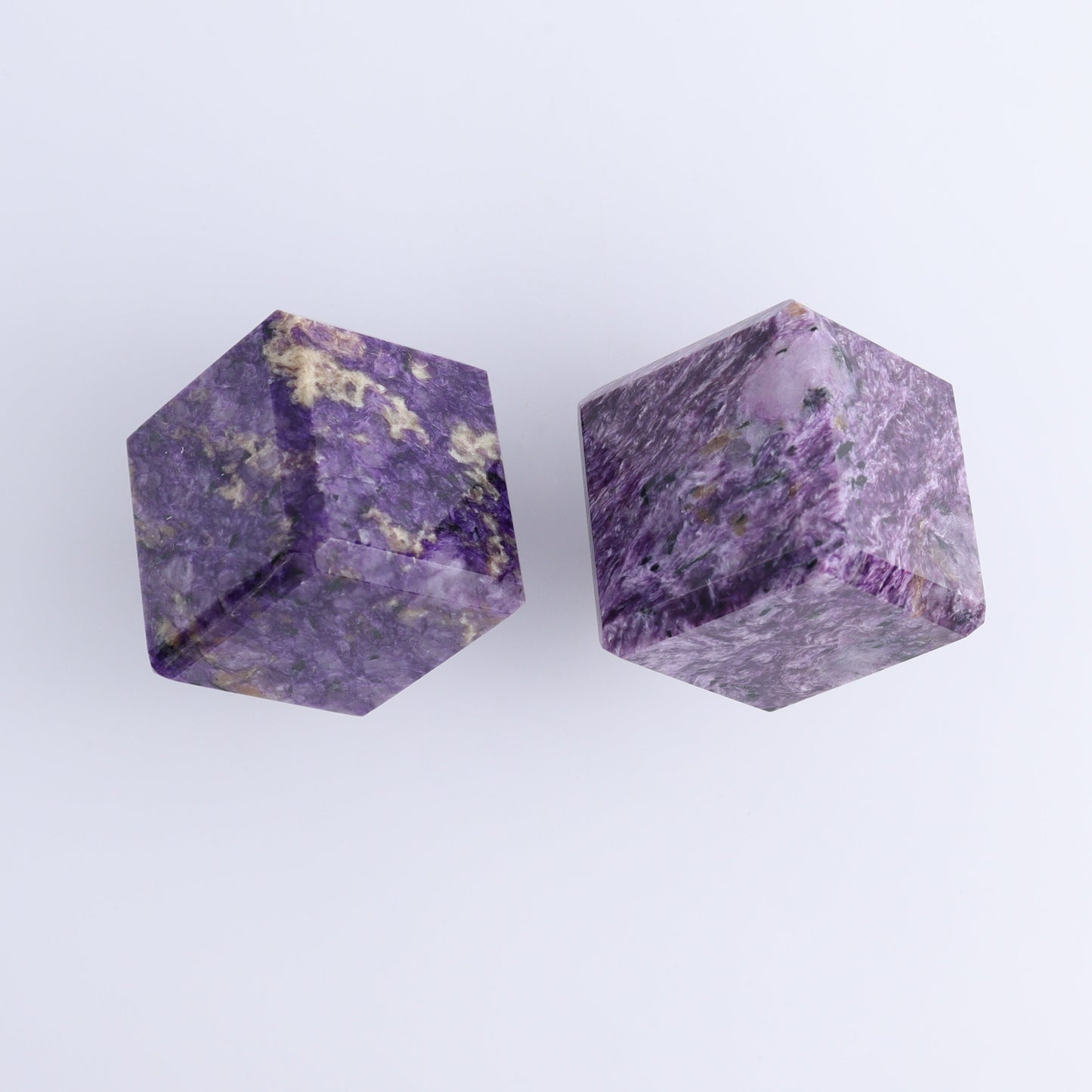 Charoite Cubes Set of 4 - Expert Wholesale and Supplier of Wholesale Crystals & Bulk Gemstones, ["Charoite","Cubes","Russia"]