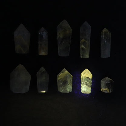 Powellite Amethyst UV Reactive Towers Set of 10