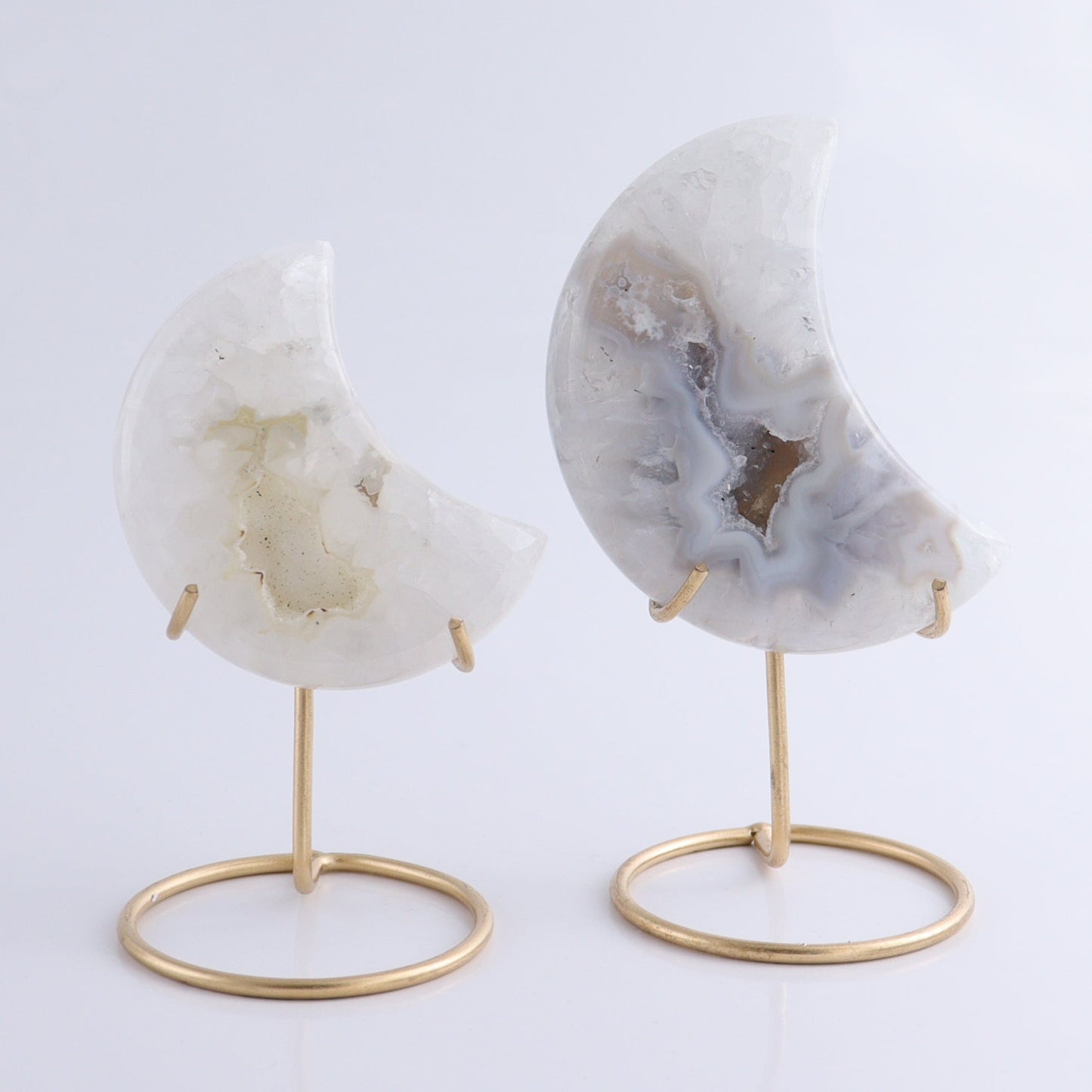 Agate Moons with Stand Set of 6 - Expert Wholesale and Supplier of Wholesale Crystals & Bulk Gemstones, ["Agate","Brazil","moons"]