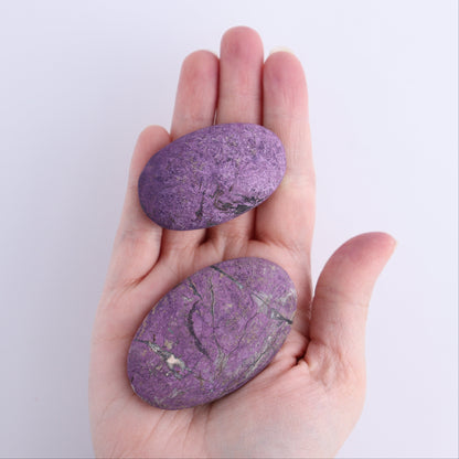 Purpurite Velvet Palm Stones Set of 9