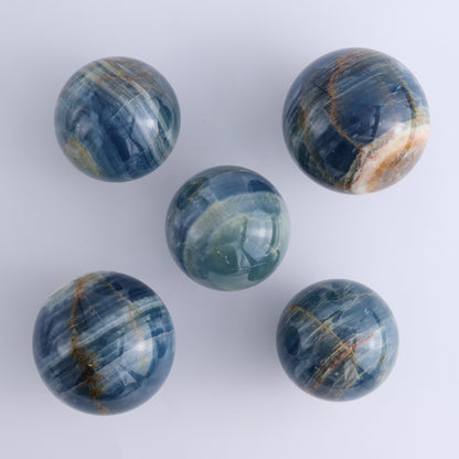 Blue Onyx Spheres Set of 5 - Expert Wholesale and Supplier of Wholesale Crystals & Bulk Gemstones, ["Argentina","Blue Onyx","onyx","Spheres"]