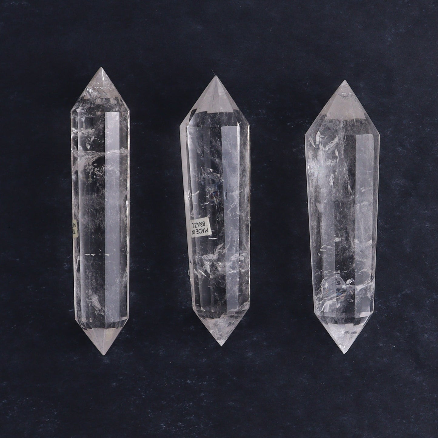 Quartz Faceted Double Points Set of 12 - Expert Wholesale and Supplier of Wholesale Crystals & Bulk Gemstones, ["Brazil","Clear Quartz","close_50","Mixed Carvings","Quartz"]