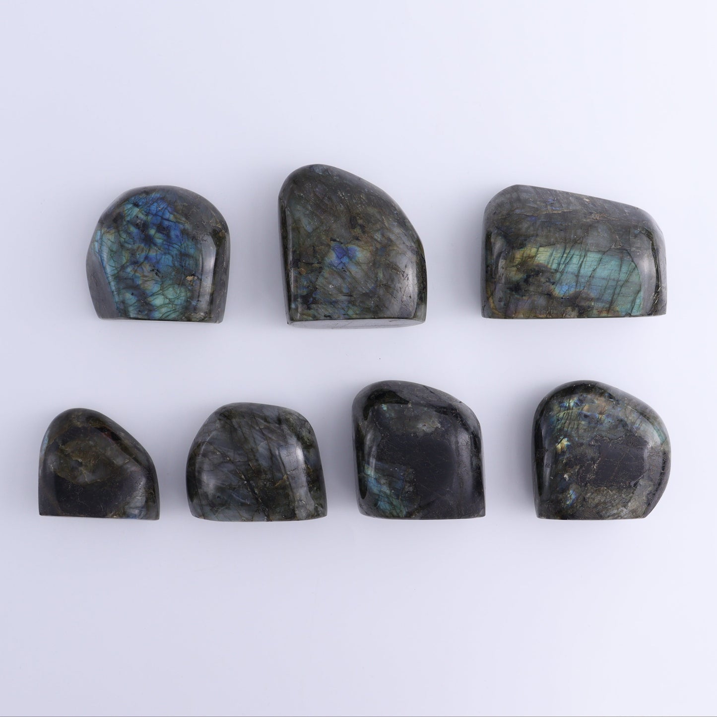 Labradorite Freeform Set of 7 - Expert Wholesale and Supplier of Wholesale Crystals & Bulk Gemstones, ["Freeforms","Labradorite","Madagascar"]