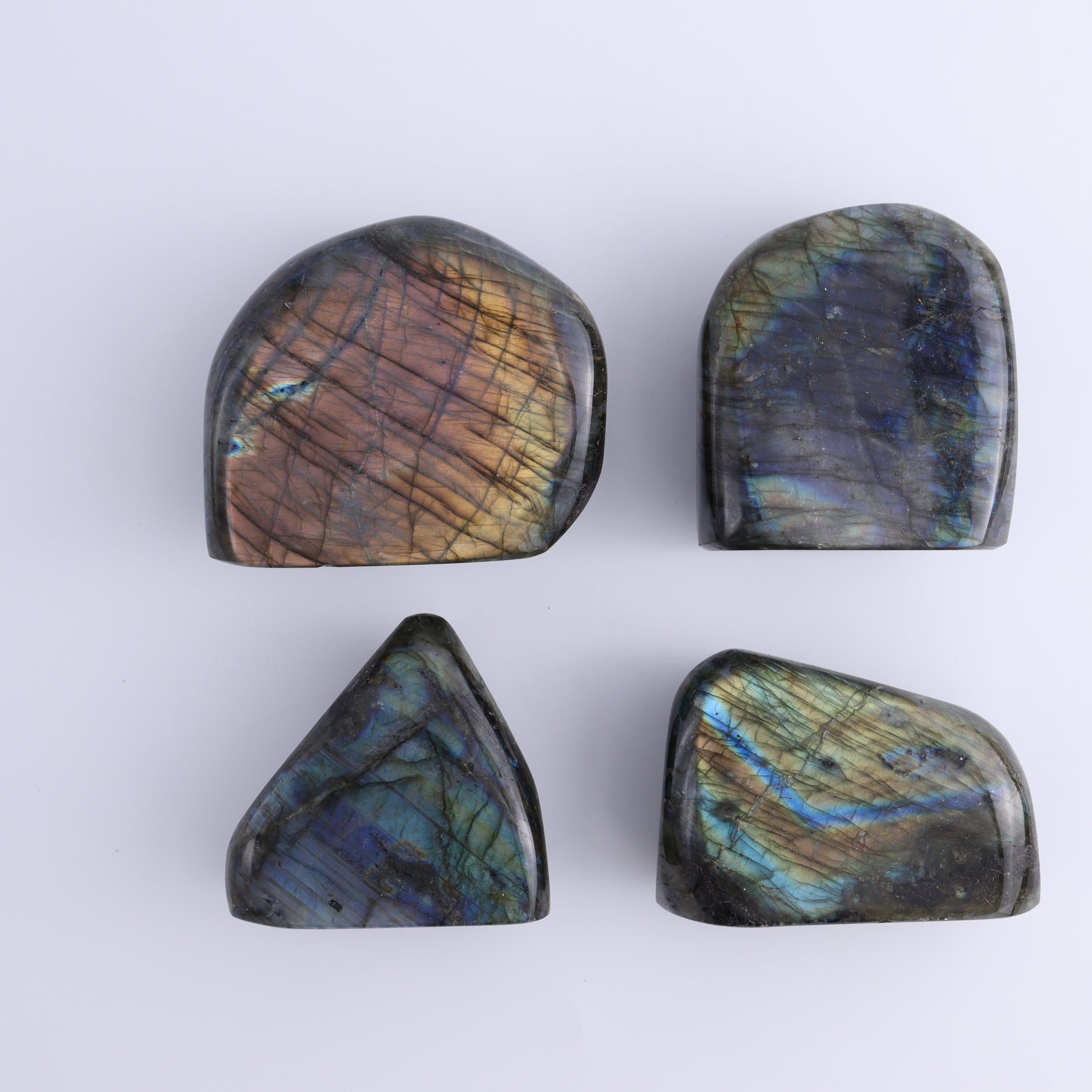 Labradorite Freeform Set of 4 - Expert Wholesale and Supplier of Wholesale Crystals & Bulk Gemstones, ["Freeforms","Labradorite","Madagascar"]