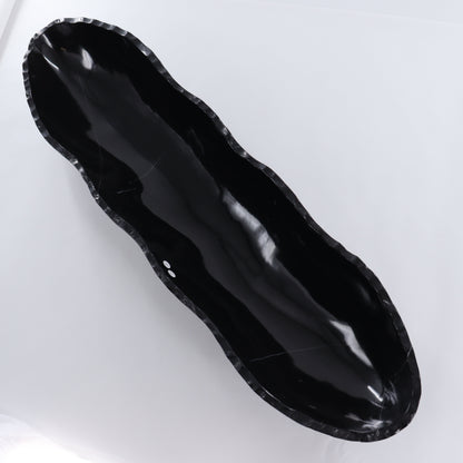 Black Marble Canoe Bowl - Expert Wholesale and Supplier of Wholesale Crystals & Bulk Gemstones, ["Black Marble","Bowls","canoe","Marble","Mexico"]