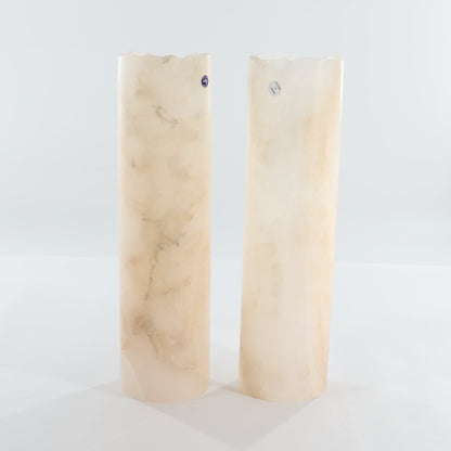 One 12" White & Honey Rough Top Onyx Lamp Blind