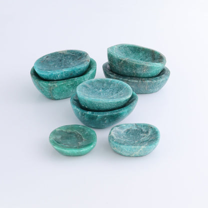 Amazonite Bowls Set of 8 - Expert Wholesale and Supplier of Wholesale Crystals & Bulk Gemstones, ["Amazonite","Bowls","Madagascar"]