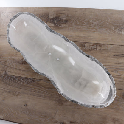 Mexican Onyx/Calcite Canoe Bowl - Expert Wholesale and Supplier of Wholesale Crystals & Bulk Gemstones, ["Bowls","Calcite","canoe","Mexico","onyx"]