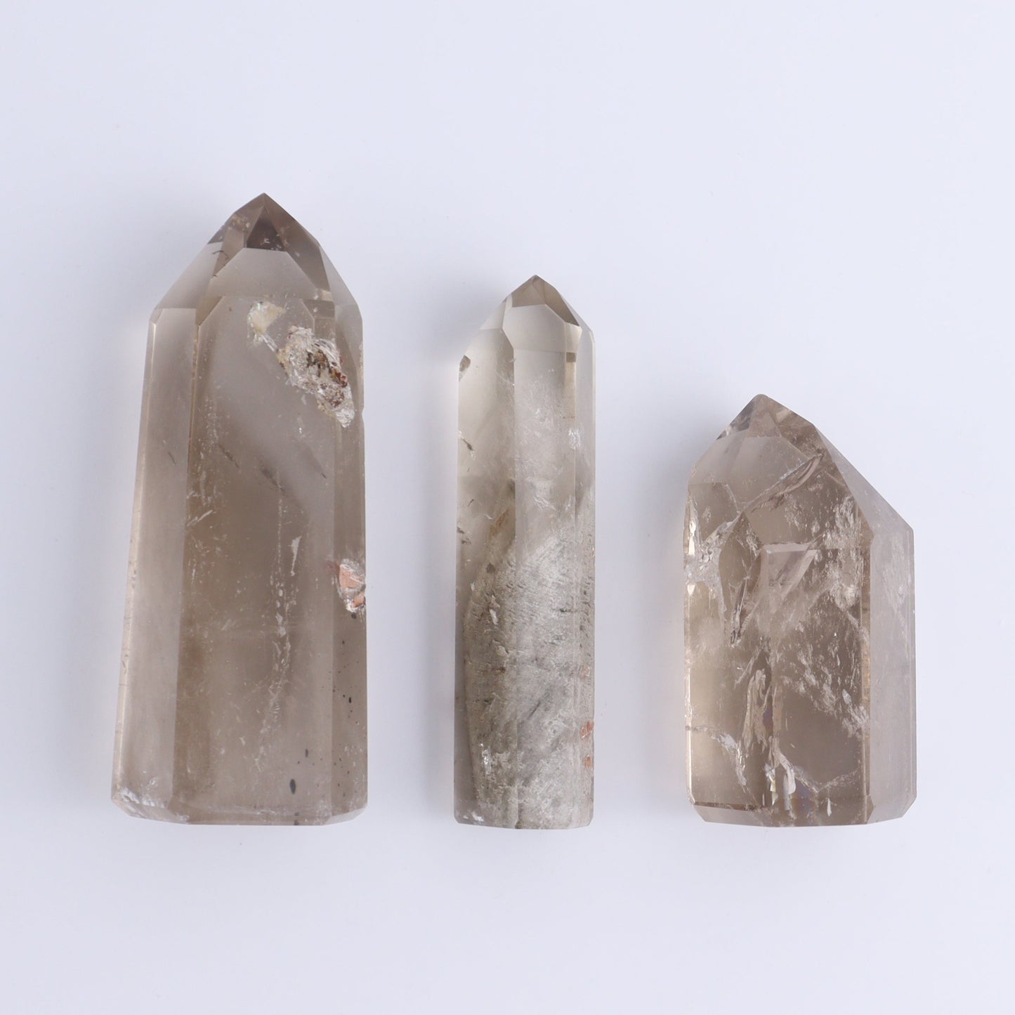 Garden Quartz Towers Set of 5 - Expert Wholesale and Supplier of Wholesale Crystals & Bulk Gemstones, ["Brazil","Garden Quartz","Quartz","Towers"]