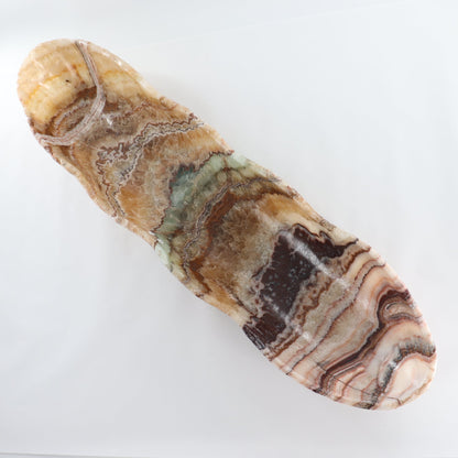 Mexican Onyx/Calcite Canoe Bowl 36"