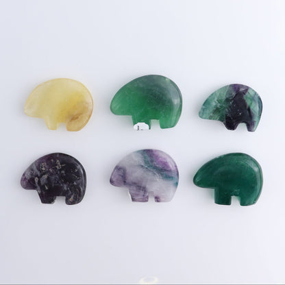 Fluorite Bears set of 6