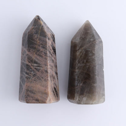 Imperfect Black Moonstone Towers Set of 6 - Expert Wholesale and Supplier of Wholesale Crystals & Bulk Gemstones, ["Black Moonstone","Moonstone","Towers"]