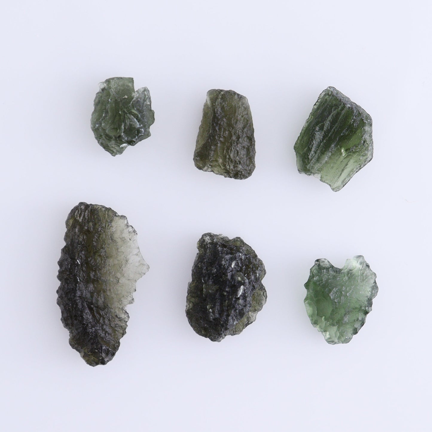 Moldavite Pieces Set of 6