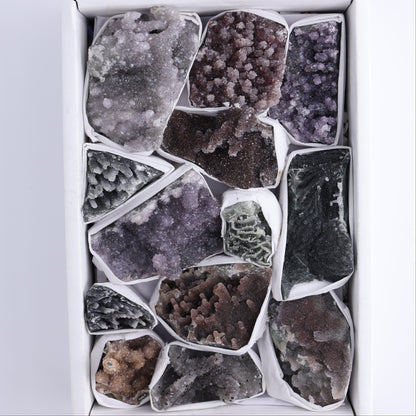 Uruguay Amethyst Clusters with Formations Flat of 13 - Expert Wholesale and Supplier of Wholesale Crystals & Bulk Gemstones, ["Amethyst","Clusters","Formations","Uruguay"]