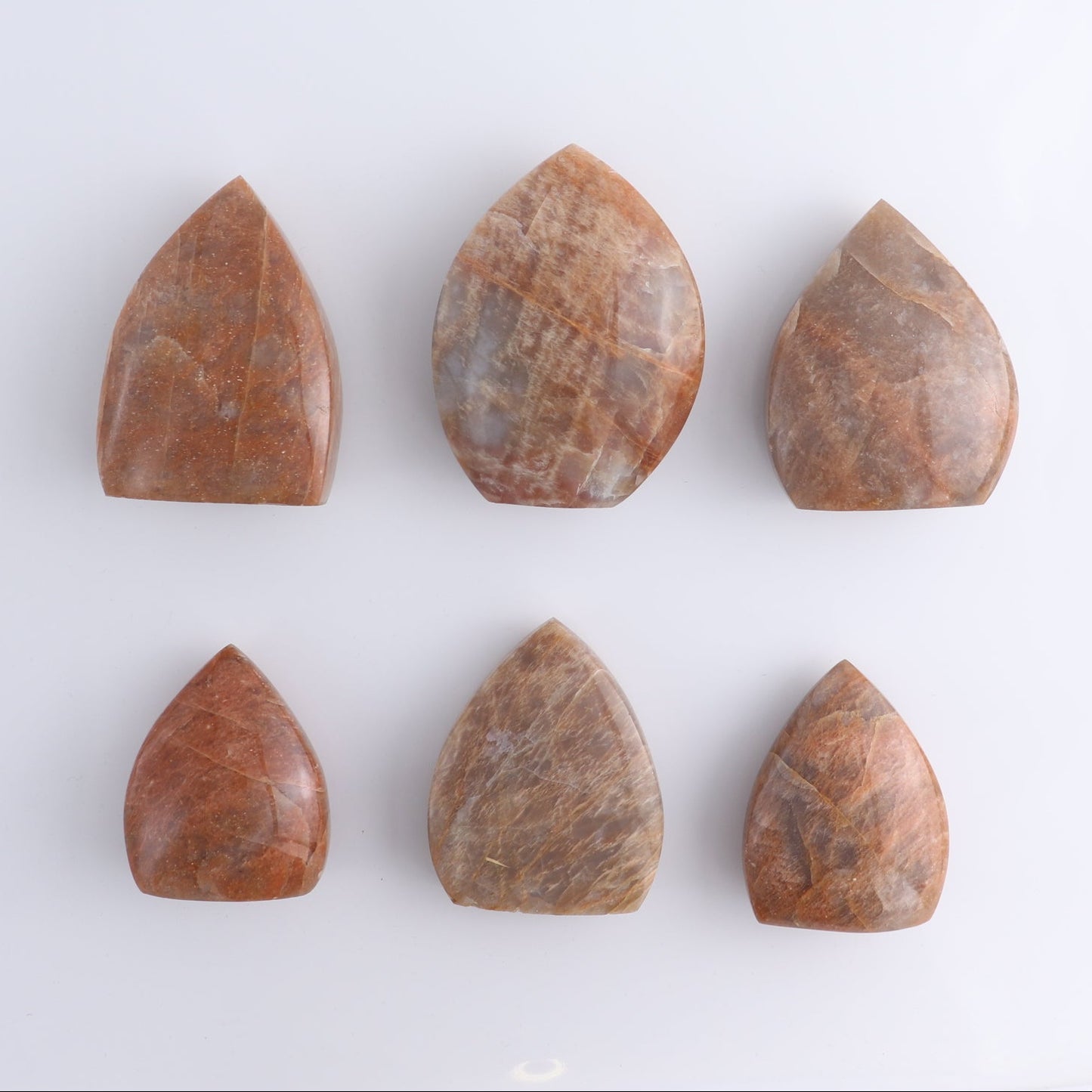 Peach Moonstone Freeform Set of 6
