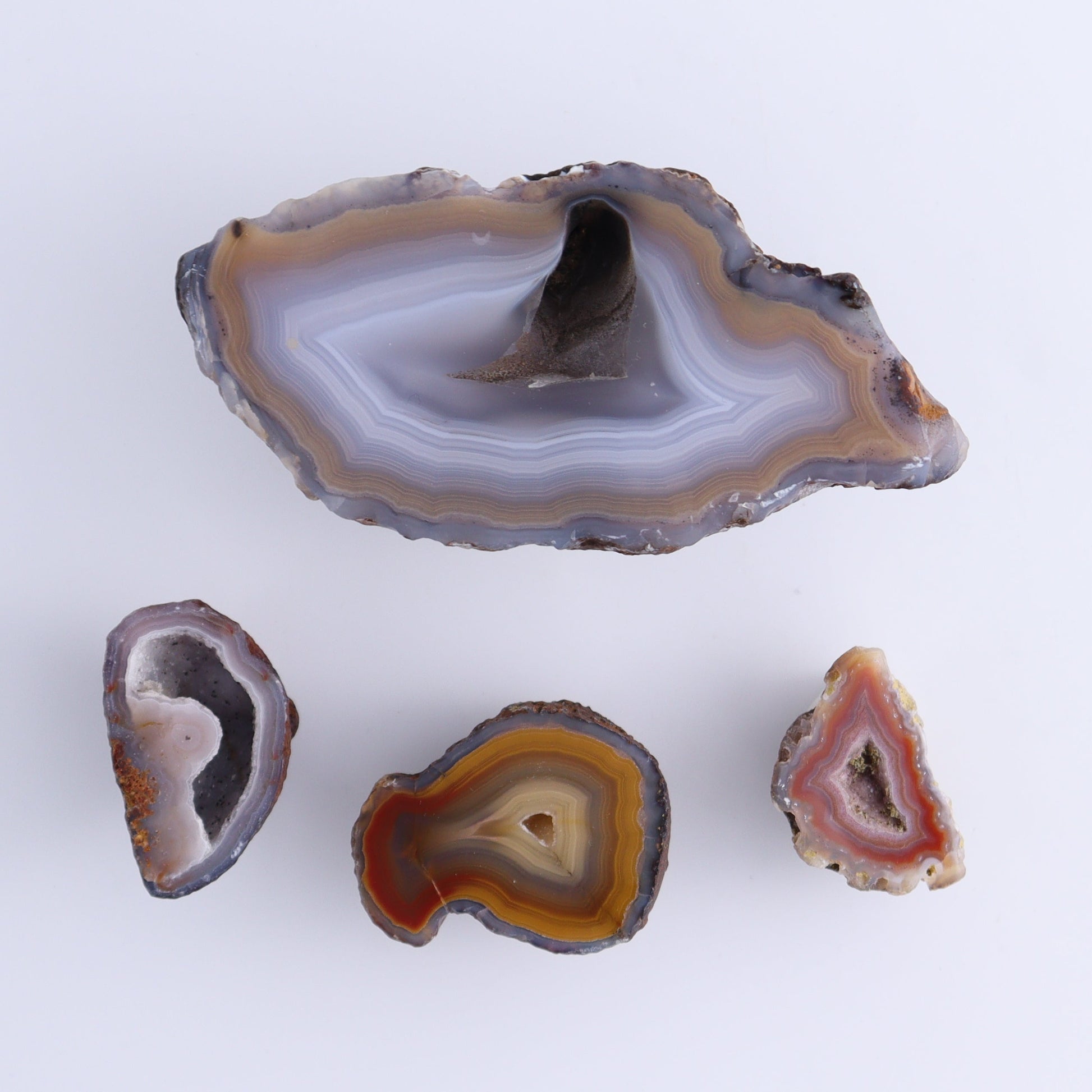 Coyamito Agate Geodes from Mexico Set of 6 - Expert Wholesale and Supplier of Wholesale Crystals & Bulk Gemstones, ["Agate","Coyamito Agate","Geodes","Mexico"]