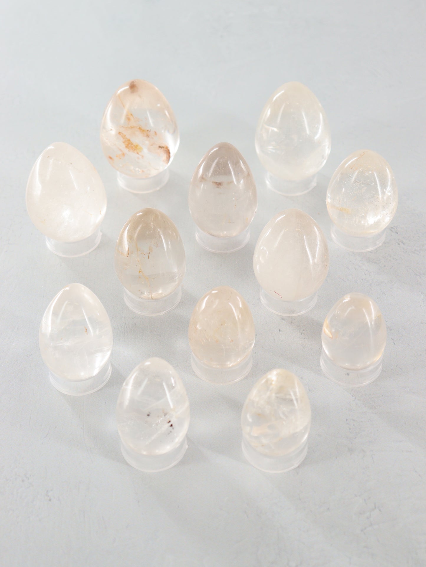 Clear Quartz Eggs Set of 12 - Expert Wholesale and Supplier of Wholesale Crystals & Bulk Gemstones, []