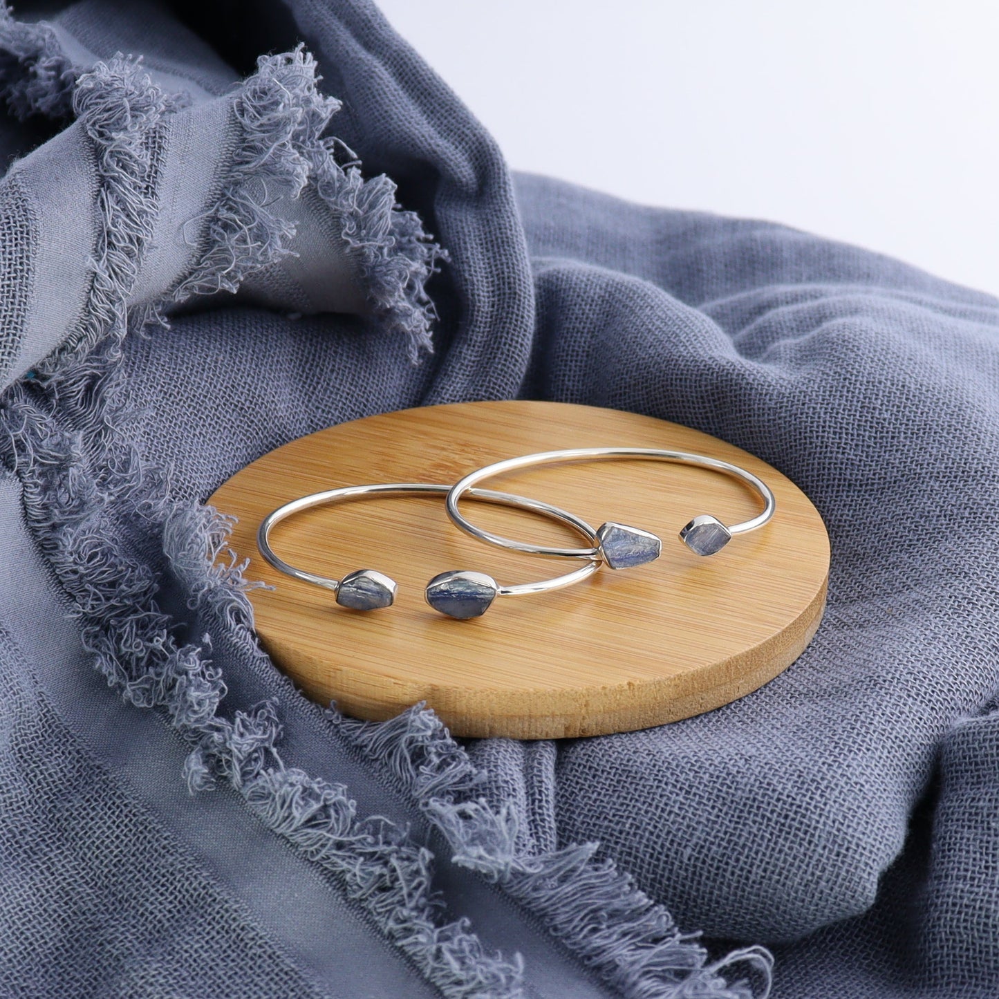 One Kyanite Sterling Silver Bracelet - Expert Wholesale and Supplier of Wholesale Crystals & Bulk Gemstones, ["Bracelet","bracelets","Kyanite"]