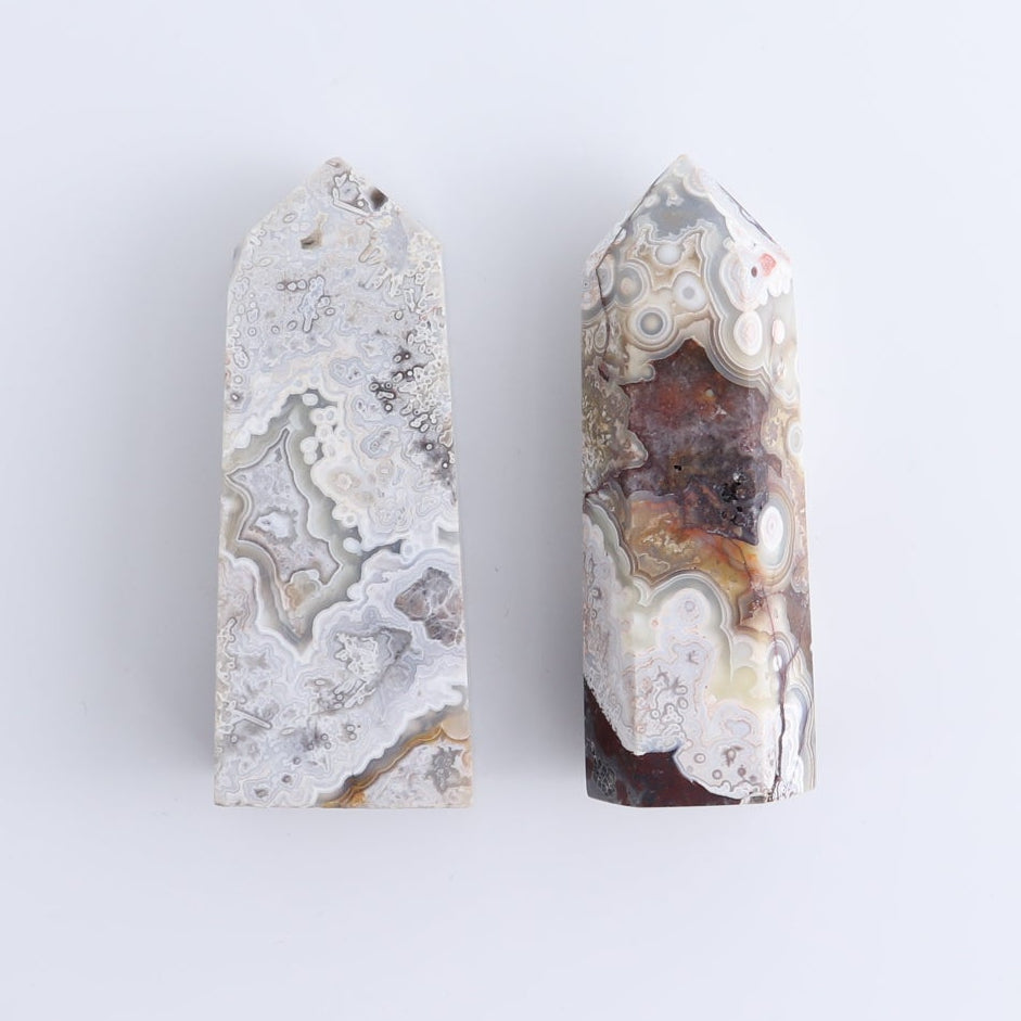 Crazy Lace Agate Towers Set of 8