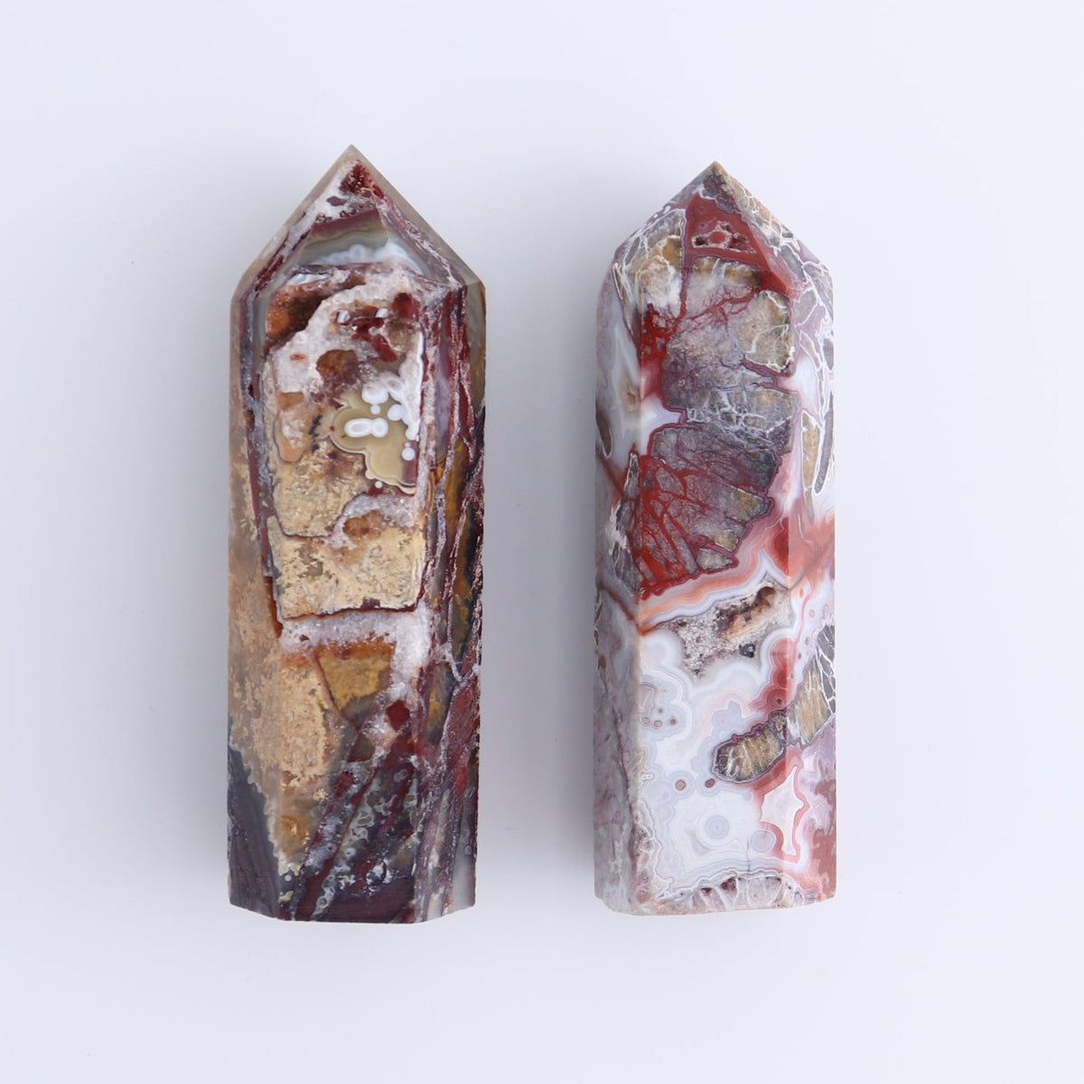 Crazy Lace Agate Towers Set of 8