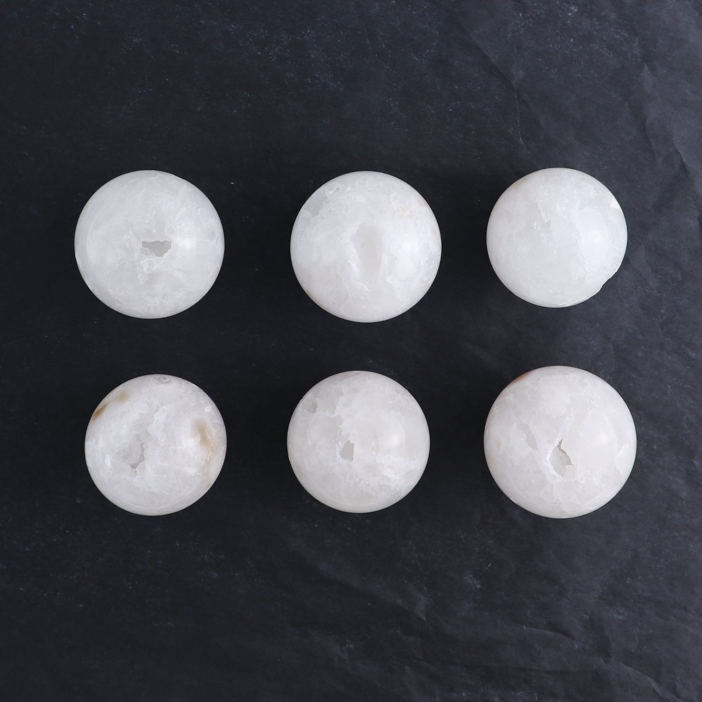 One Small White Quartz Sphere