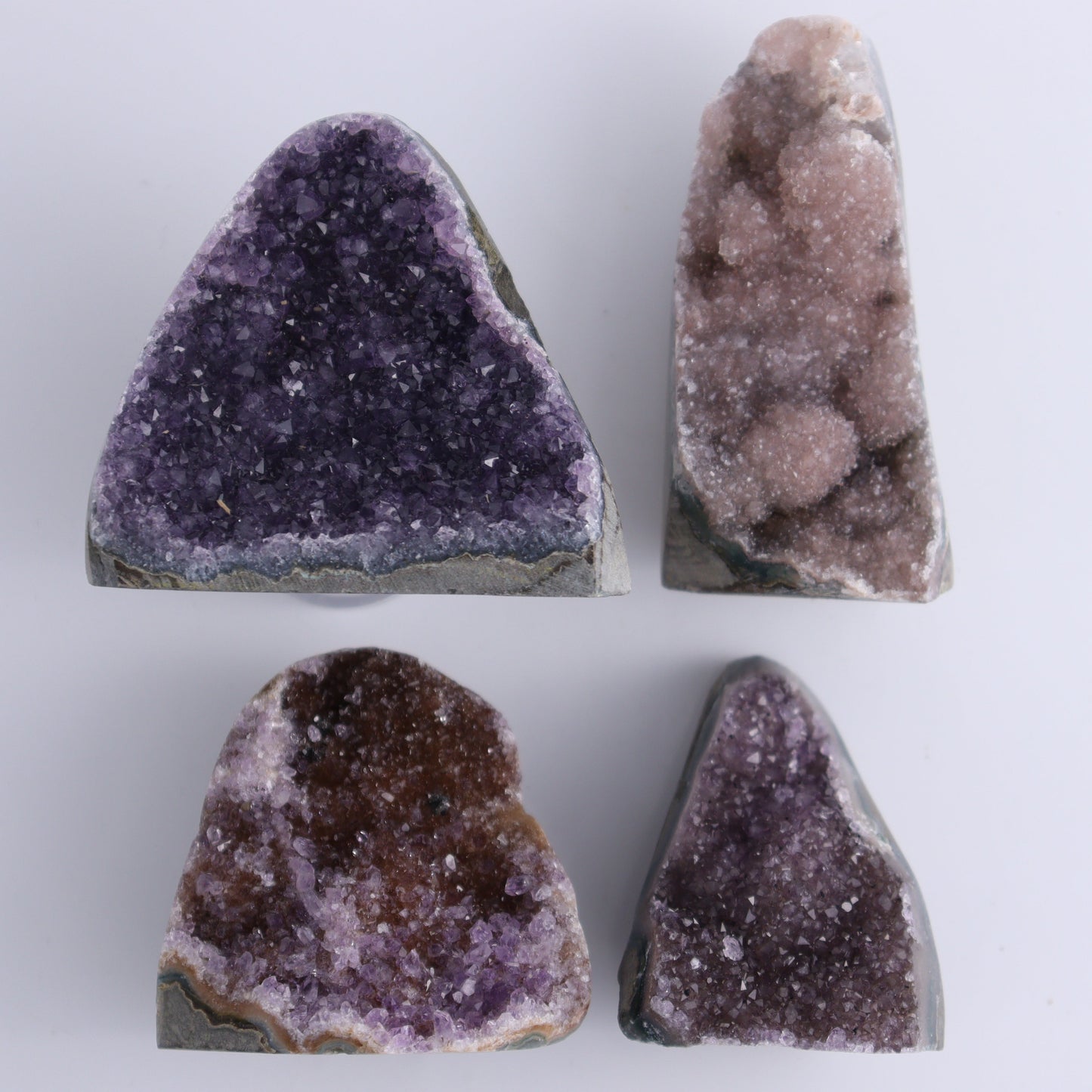 Uruguay Amethyst Set of 7 - Expert Wholesale and Supplier of Wholesale Crystals & Bulk Gemstones, ["Amethyst","Freeforms","Uruguay"]
