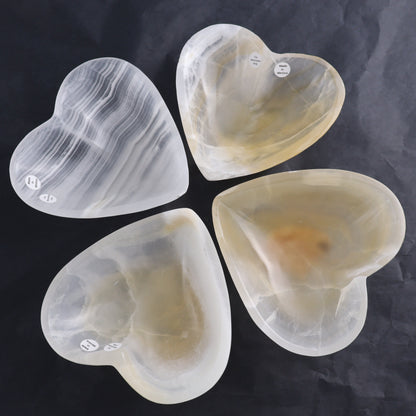 Onyx Heart Bowls Set of 4 - Expert Wholesale and Supplier of Wholesale Crystals & Bulk Gemstones, ["Bowls","Hearts","Mexico","onyx"]