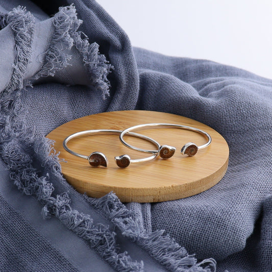 One Ammonite Sterling Silver Bracelet