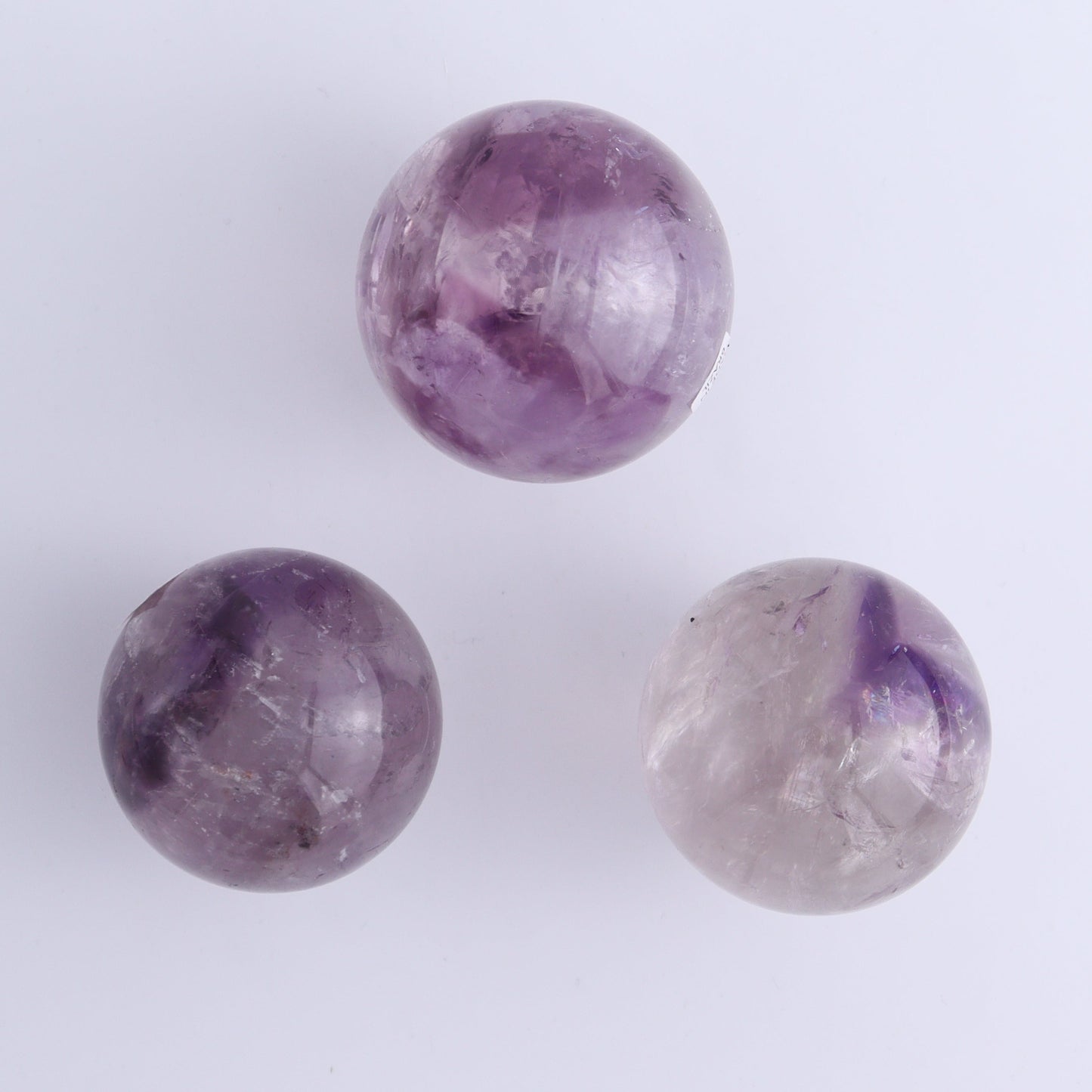 Amethyst Spheres Set of 9 - Expert Wholesale and Supplier of Wholesale Crystals & Bulk Gemstones, ["Amethyst","Brazil","Spheres"]