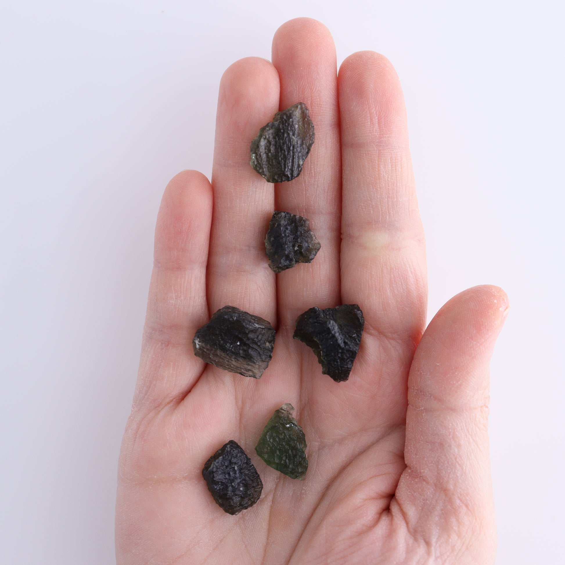 Moldavite Pieces Set of 6 - Expert Wholesale and Supplier of Wholesale Crystals & Bulk Gemstones, ["Czech Republic","Moldavite","Pieces"]