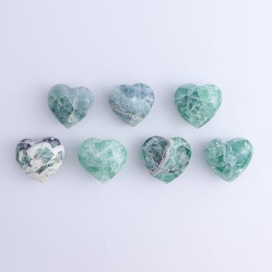 Fluorite Hearts Set of 7
