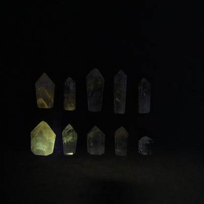 Powellite Amethyst UV Reactive Towers Set of 10