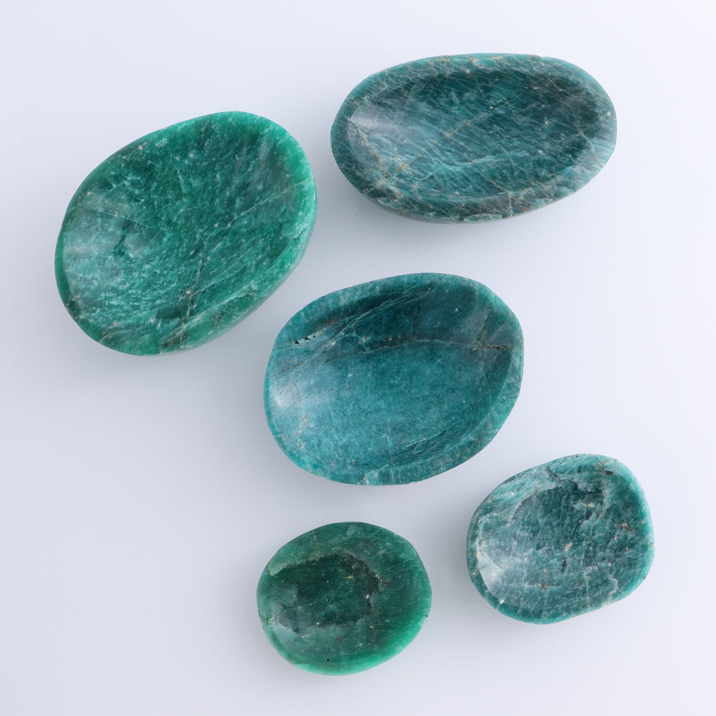 Amazonite Bowls Set of 8 - Expert Wholesale and Supplier of Wholesale Crystals & Bulk Gemstones, ["Amazonite","Bowls","Madagascar"]