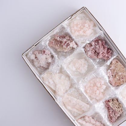 Pink Halite Set of 12 - Expert Wholesale and Supplier of Wholesale Crystals & Bulk Gemstones, ["Flats","Halite","Pink Halite","United States"]