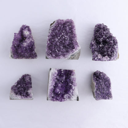 Uruguay Amethyst Cut Base Set of 6 - Expert Wholesale and Supplier of Wholesale Crystals & Bulk Gemstones, ["Amethyst","Cut Base","Uruguay"]