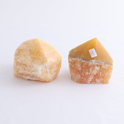 Orange Calcite Polished Tips Set of 9