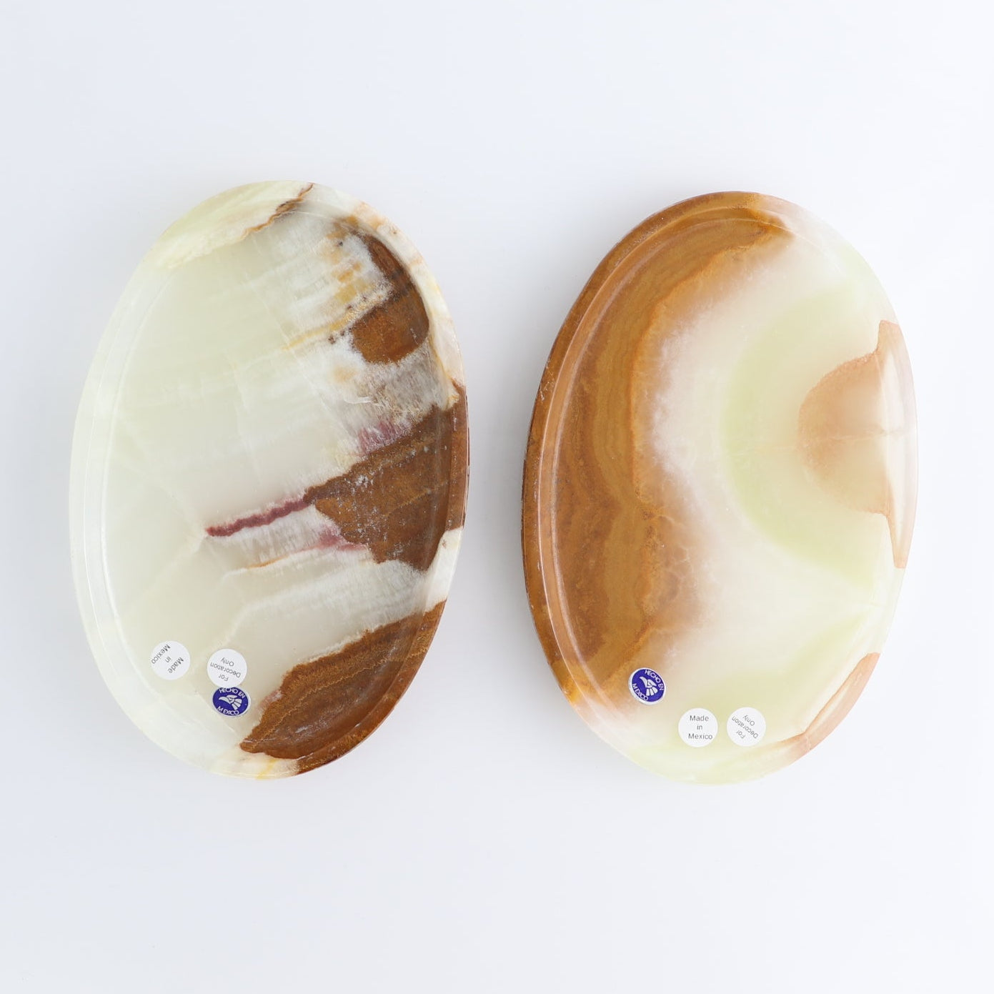 Mexican Onyx/Calcite Oval Dish Set of 4