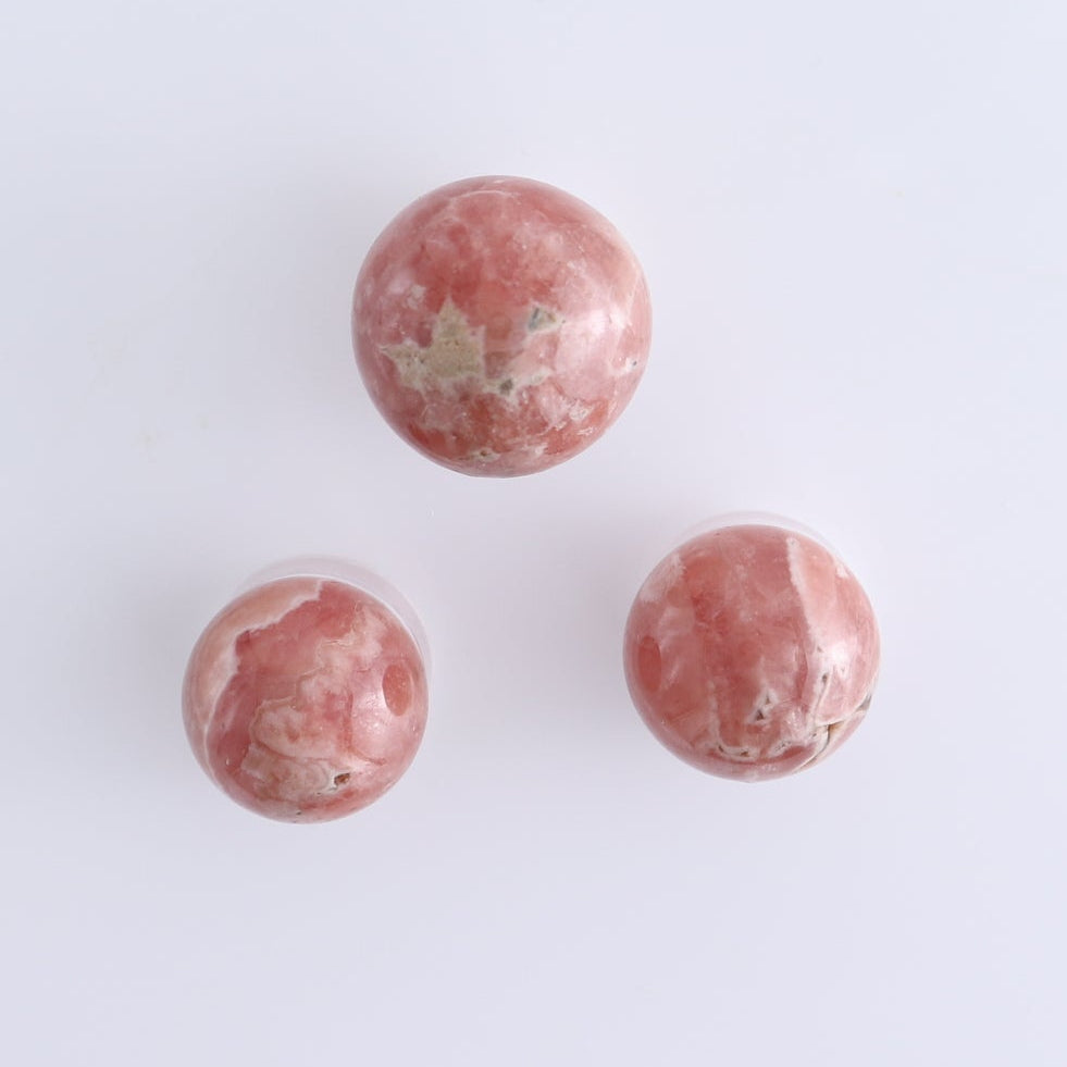 Rhodochrosite Spheres Set of 10